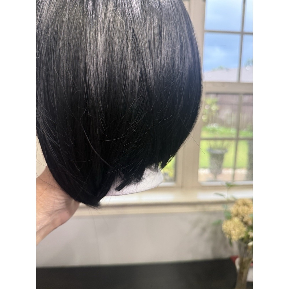 Black Bob Hair Wig Synthetic - Picture 6 of 10